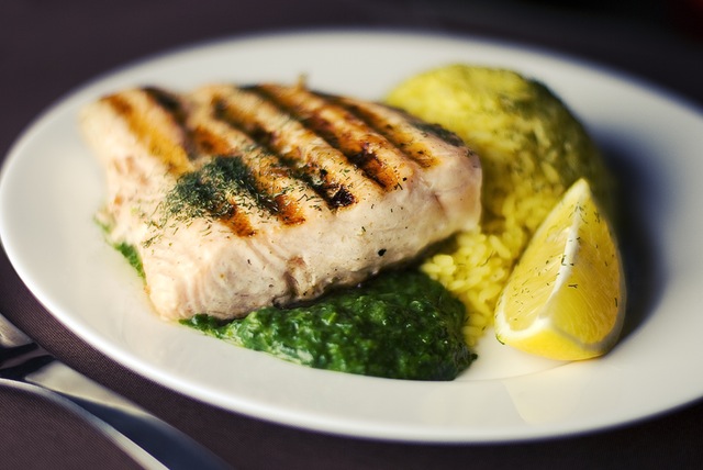 food-dinner-fish-lemon-rice